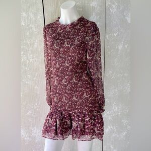 Floral smocked Long Sleeve Dress